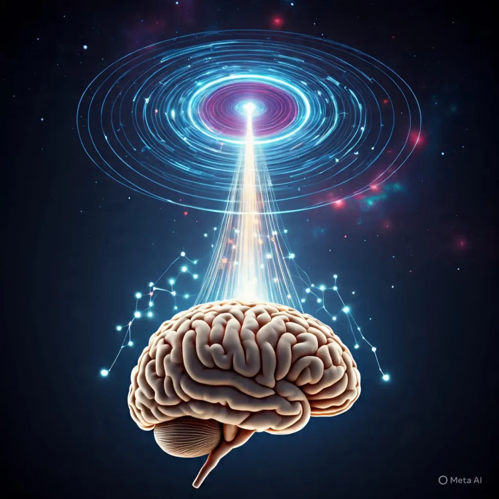 Image illustrant les ondes gamma générée par l'IA